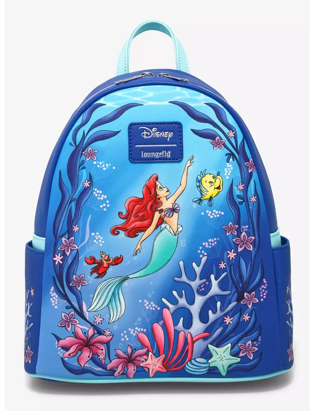 Loungefly Disney Little Mermaid Mini Backpack Under The Sea Characters Bag