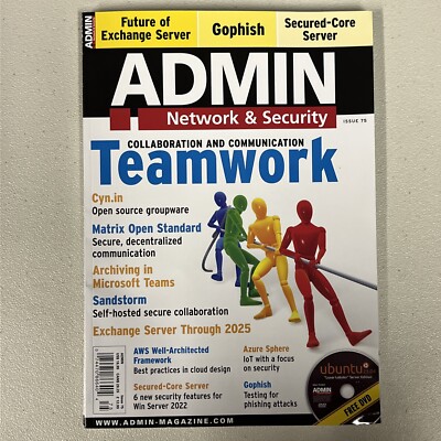 ADMIN MAGAZINE NETWORK & SECURITY ISSUE 75 Free Dvd Teamwork