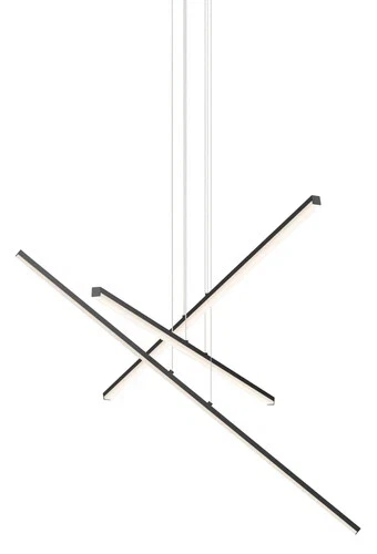 Sonneman 2763.16 Aluminum Stix 3-Arm LED Hanging Chandelier Pendant Light 2763 - Picture 2 of 6