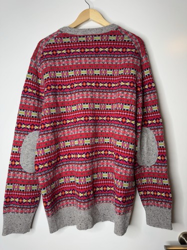 Brooks Brothers Merino Wool Blend Sweater MEN's Fairisle Snowflake XXL Holiday - Picture 7 of 8