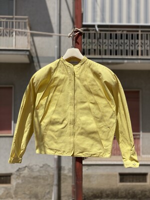 初期タグ 80s Gianni Versace シャツジャケット ヴィンテージ RARE Archive 80s Gianni Versace Cotton Multipocket Yellow Jacket