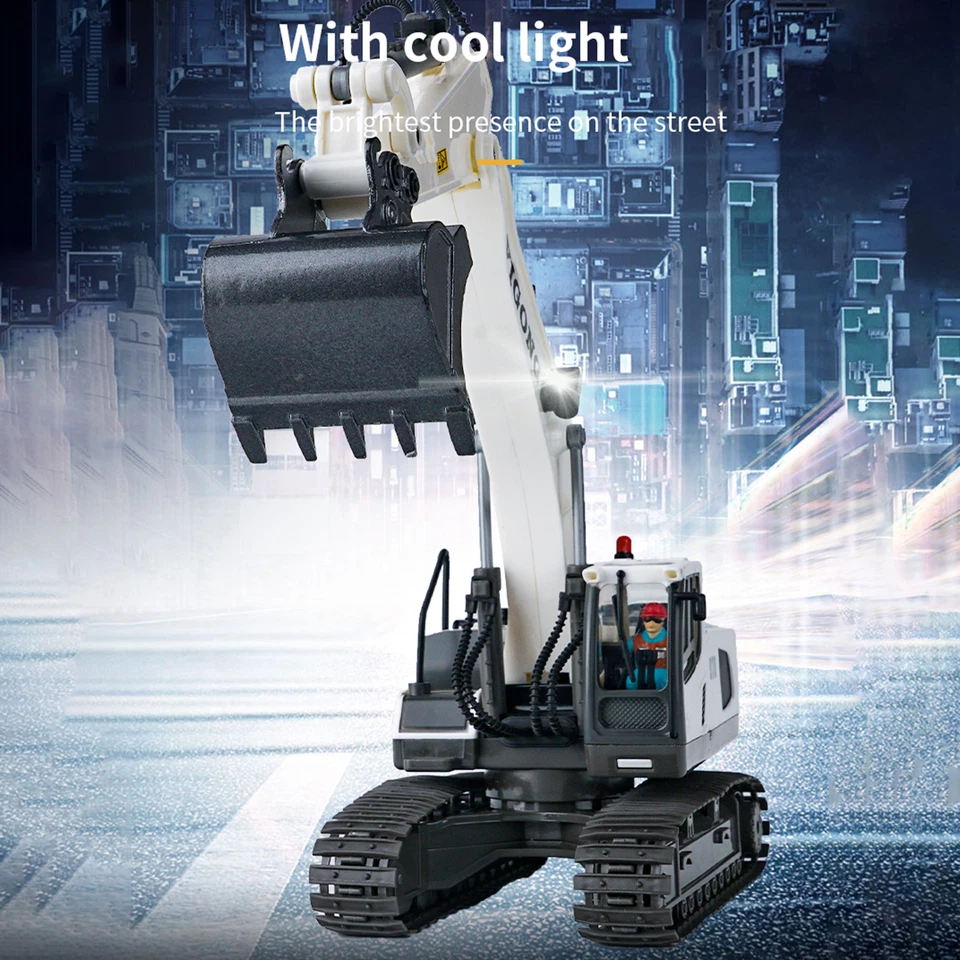 RC Excavator 1/20 2.4G 11CH RC Construction Truck Engineering Vehicle w/LED F5T1 - Image 4 of 4