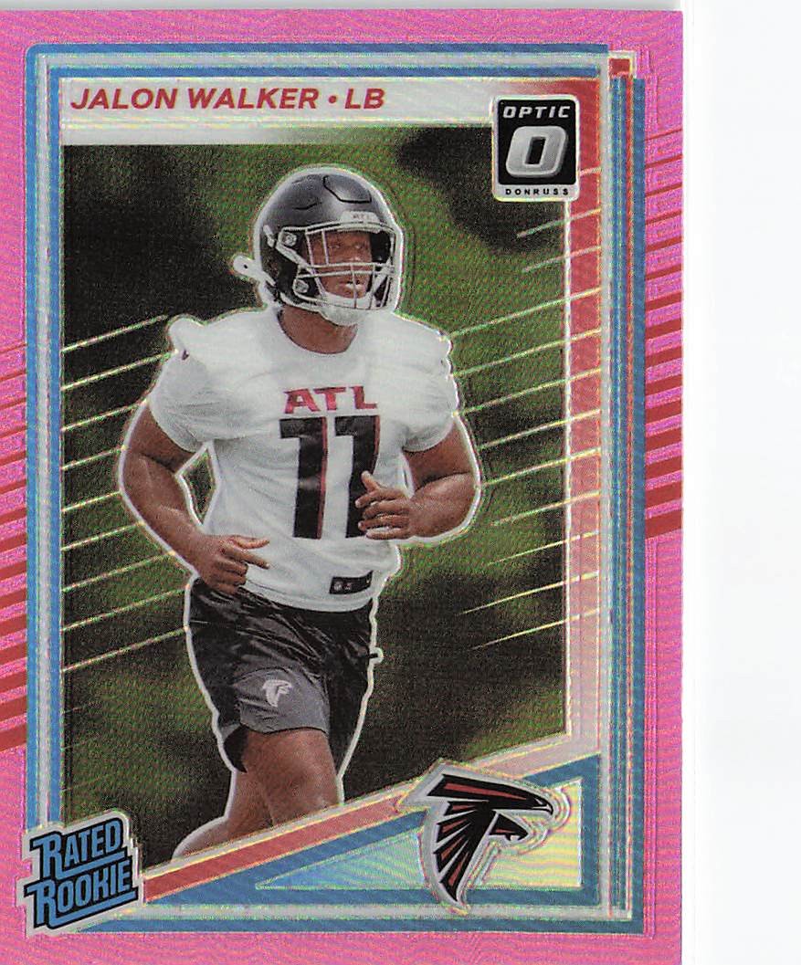 2025 Donruss #344 Jalon Walker Optic Rated Rookies Preview Pink