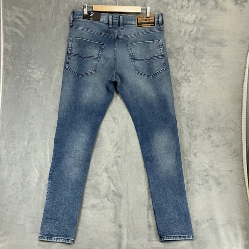 Diesel Tepphar Jeans Mens W33 L32 Blue Skinny Stretch Denim NWT - Picture 8 of 12