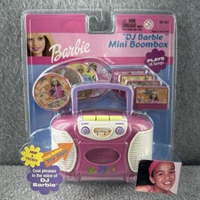 Barbie DJ Mini Boombox 3 in 1 Cassetta CD Radio Vintage 2000 Be-067 Rosa Caldo SIGILLATO