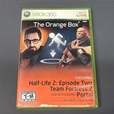 The Orange Box Xbox 360 2007 Complete CIB Half Life 2 Team Fortress Portal Game
