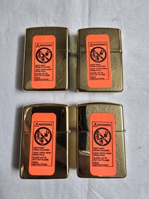Zippo 1995 Set Of 4 World War II Vol. I Solid Brass Lighter. NEW