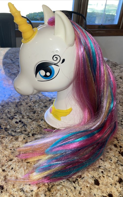 Lexibook Interactive Rainbow Unicorn Hair Styling Head Soft Colorful Hair Nice!