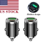 2pcs 100W Super Fast Car Charger Adapter w/2 USB Port For iPhone Samsung Android