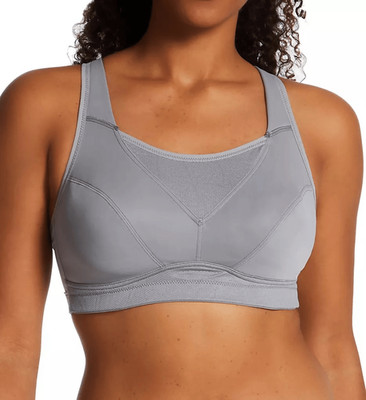 Playtex NWT Bounce Control Wire Free Sports Bra Coolest Grey Heather 48DDD