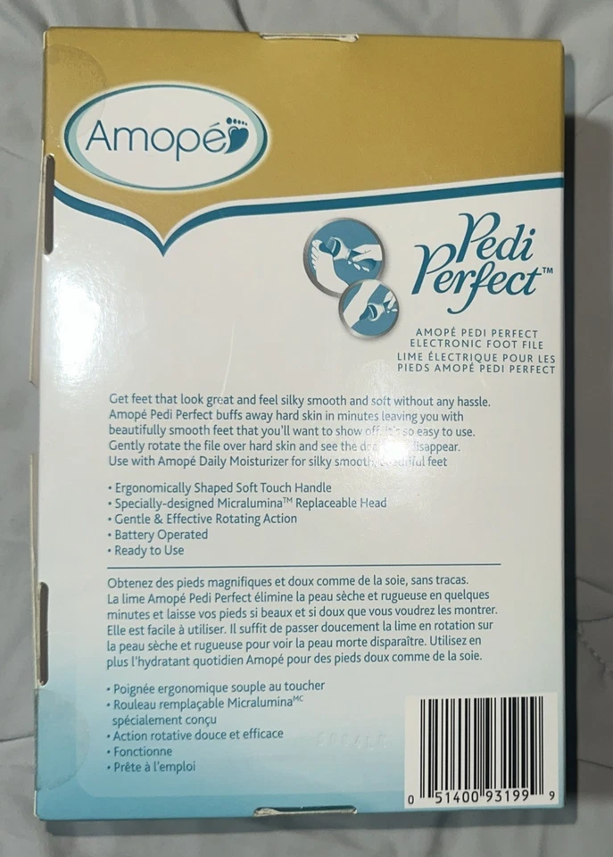 New Amope Pedi Perfect Electronic Foot File & 4 Roller Starter Set Open Box - Image 2 of 4