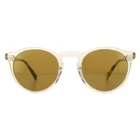 Oliver Peoples Sunglasses Gregory Peck 5217 1485W4 Honey Dark Brown Gold Mirror