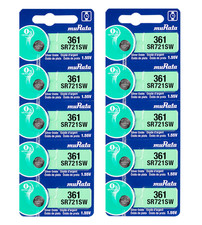 Murata 361 SR721SW Silver Oxide Watch Battery 10 Count - Replaces Sony 361