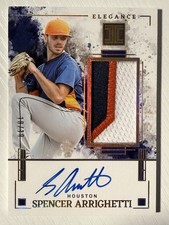 Spencer Arrighetti 2025 Panini Impeccable Elegance Patch Auto 10/10 Astros
