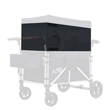 4 Side Breathable Wagon Stroller Sunshade Net Canopy, Adjustable Wagon Attach...