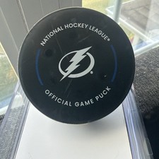 Anthony Cirelli Tampa Bay Lightning Game Used Goal Puck 2/15/2024 vs. Colorado