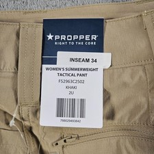 NEW Propper Lightweight Tactical Pants Women Khaki Size 2 Inseam 34