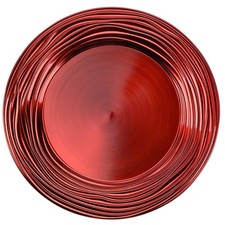 13 Inch Round Charger Plates Set Of 6 Dinner Chargers Bulk Wedding Red