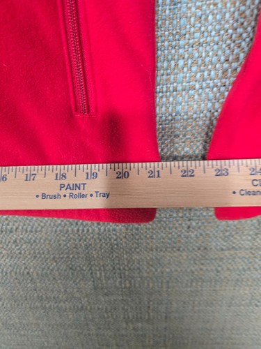 The North Face Men's Fleece Jacket Large Red Long Sleeve Pockets - Picture 6 of 9