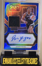 Jackie Young AM-JY 33/49 2024 WNBA Select Auto Patch Blue Aces