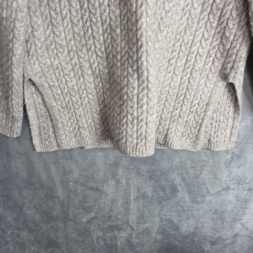 Suéter Pullover H&M Taupe Acanalado Tejido con Cable Cremallera Cuello Grande XL - Imagen 17 de 18
