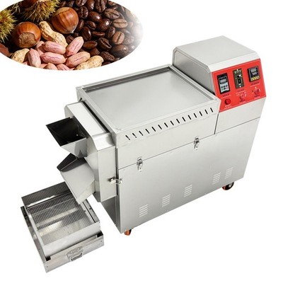 Full Automatic Commercial Coffee Bean Nut Roaster Electromagnetic Heating 220V