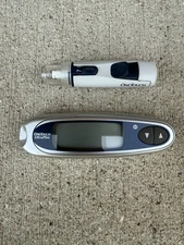 ONE TOUCH Ultra Mini Blood Glucose Monitor Meter Glucometer -Silver ~Works