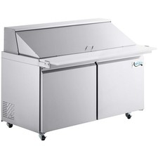 60" ADA Height 2 Door Mega Top / Cutting Top Refrigerated Sandwich Prep Table