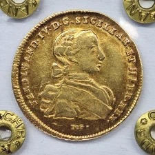 Naples splendid 6 ducats gold 1765 De G Ferdinand IV Bourbon