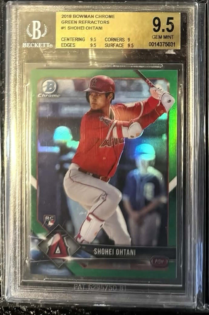 2018 Bowman Chrome Shohei Ohtani Batting Green Refractor /99 BGS 9.5 ‼️OFFER‼️