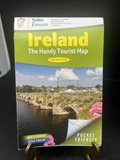 Tourist Map of Ireland Fold-out Paper Pocket-size 3.5x5.5”