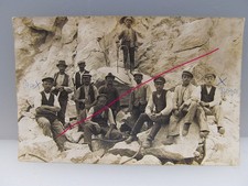 Steinbruch Kaufungen  Arbeiter im Berg Historisches großes Foto