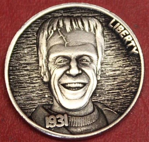 HOBO Buffalo Nickel Herman Munster / Fred Gwynne Real US Nickel