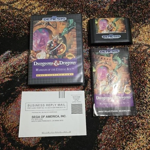 Dungeons & Dragons: Warriors of the Eternal Sun (Sega Genesis) CIB W/ Reg Card!