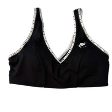 Nike Air Indy Sports Bra Black White Light Support Dri-FIT CK2593 Womens Med New