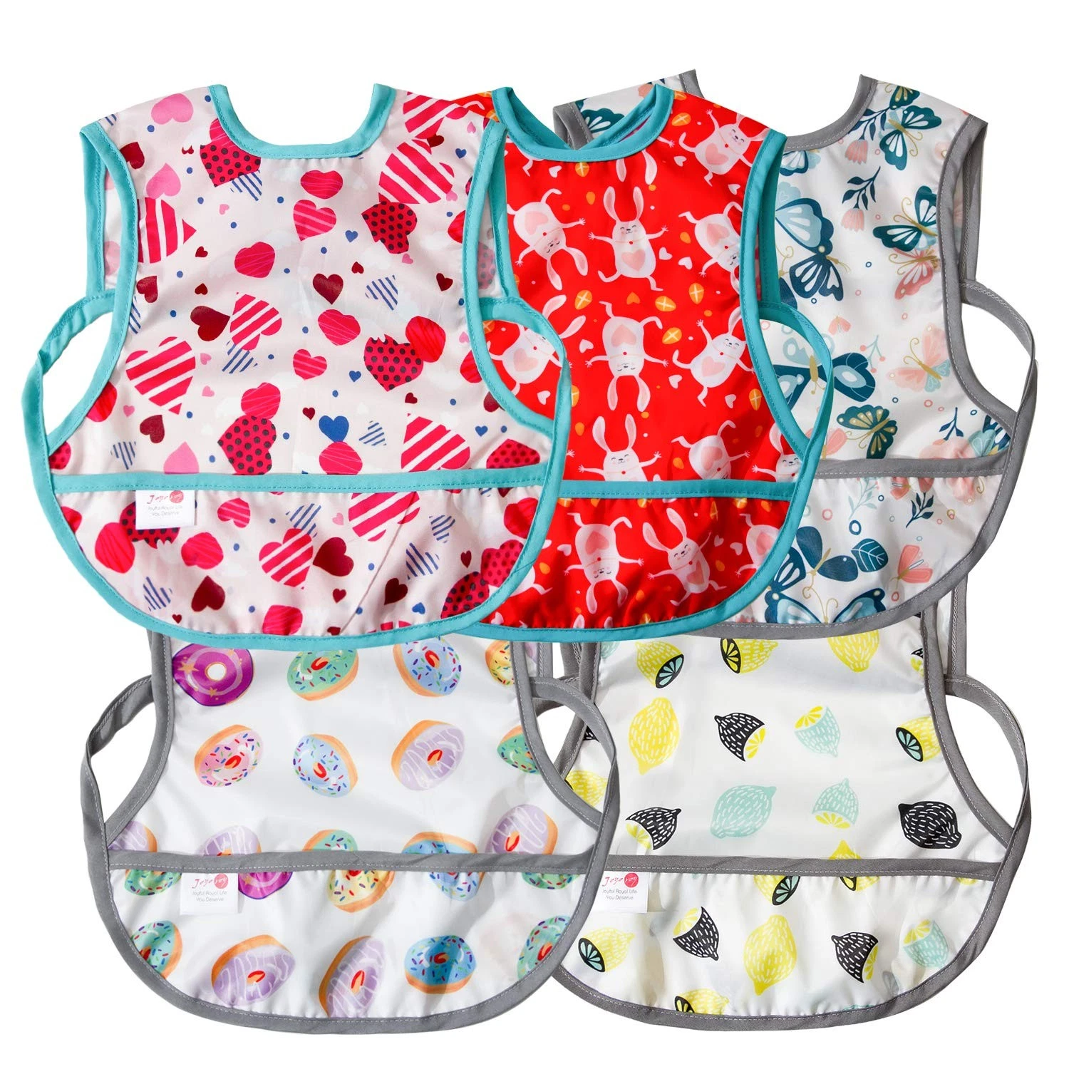 Mess Proof Baby Bibs for Baby Girl Waterproof Bibs for Babies 6-12 Months Sof...