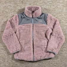 Reebok Girls Pink Teddy Fleece Jacket 7-8 Years Borg Sherpa Zip Up Coat