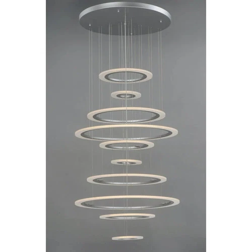 ET2 Saturn II Led 10Light Multi-Light Pendant Matte Silver Finish Matte White - Picture 4 of 6