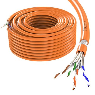 30m CAT7 Netzwerkkabel S/FTP Verlegekabel AWG23 100% Kupfer OFC 10 Gbit/s haloge