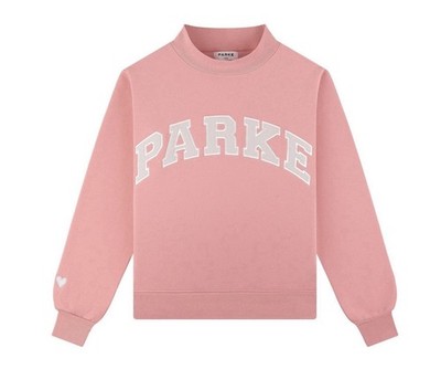 Parke SOLD OUT Valentines Day Varsity Blush Lavender Heart Mockneck Size L/XL
