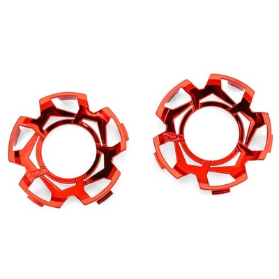 Duratrax Clip Lock Wheel Face Red Chrome for Ripper 3.8'' Wheel 2 DTX2827