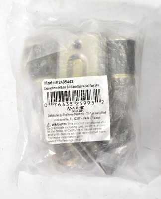 Anvil Mark Cabinet Drive-In Bullet Ball Catch Satin Nickel 6 Pack 2495443