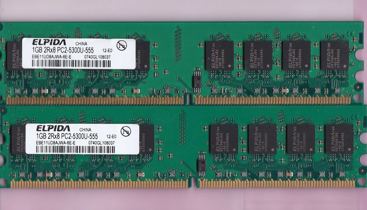 Las mejores ofertas en Elpida PC2-5300 DDR2-667 1 GB DIMM equipo