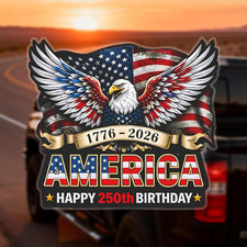 America 250Th Anniversary Sticker USA 250 Years Birthday Decal - Large 11.8" Pat