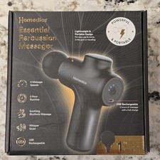 Homedics Essential Percussion Massager Cordless Rechargeable Portable NIB Sealed