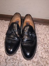 Daks london new york black tassel loafers 9 B/AA EUC MC