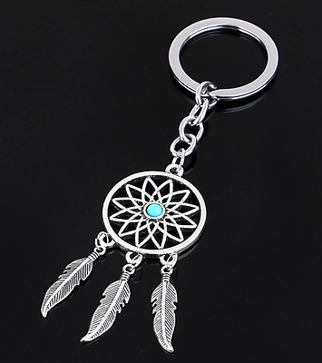 Porte Clé Clef Attrape Rêve Rêves Dream Catcher Plumes Keyring FRANÇAIS