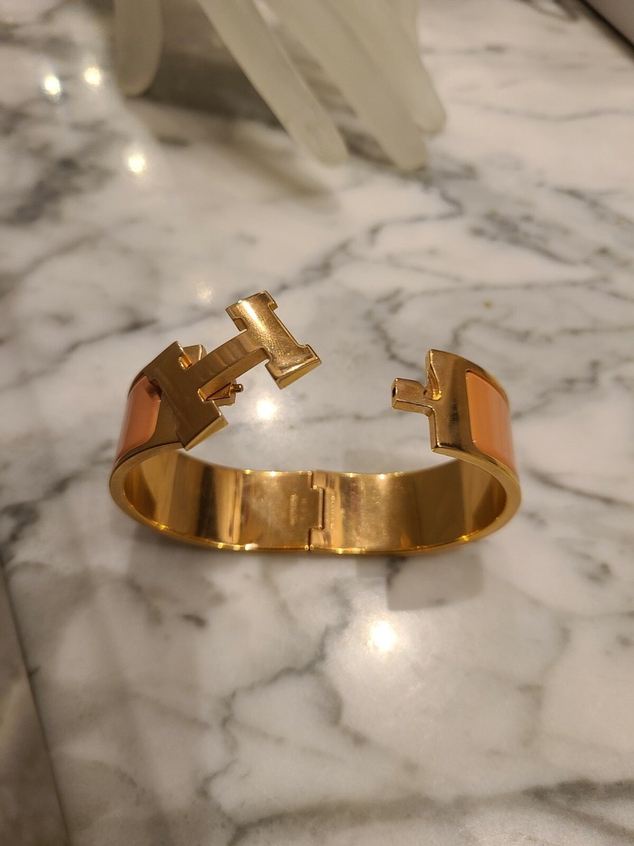 HERMES CLIC CLAC H バングル ローズオランジェ Clic Clac H bracelet | Hermès USA