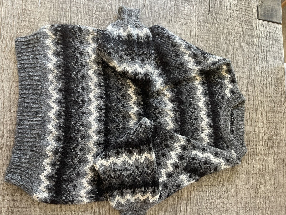 hand made in bolivia 100% alpaca wool sweater M/L | eBay