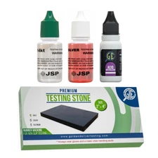 GOLD SILVER Test Acid Tester Kit 10k 14k .999 .925 Sterling Testing Stone JSP